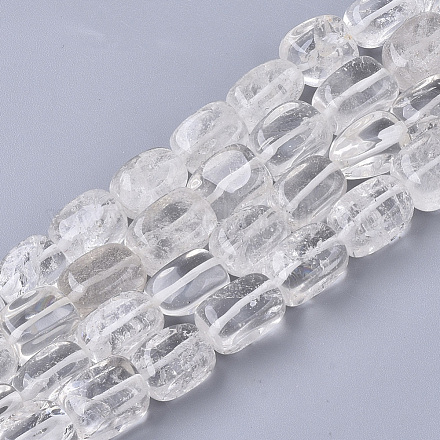 Granos de cristal de cuarzo natural hebras G-S364-057-1