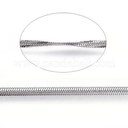 304 Stainless Steel Flat Snake Chains CHS-L001-164-0.5mm-1
