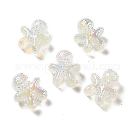 Placage uv perles acryliques irisées arc-en-ciel PACR-M002-11B-1