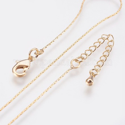 Long-Lasting Plated Brass Coreana Chain Necklaces NJEW-K112-08G-NF-1