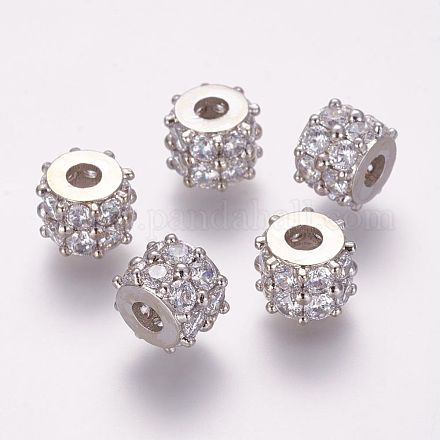 Perles de zircone cubique micro pave en Laiton ZIRC-G091-08P-1