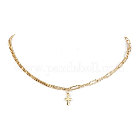 304 acier inoxydable colliers croix pendentif NJEW-JN04617-1