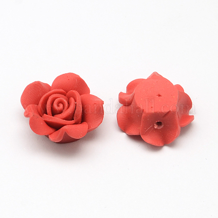 Ручной полимерные глины цветок бусины CLAY-Q221-19A-02-1