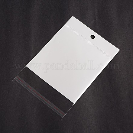 長方形セロファンバッグ  ホワイト  16~16.6x10.5cm  一方的な厚さ：0.05mm  インナー対策：10.5x10.5のCM  穴：6mm OPC-F001-07B-1