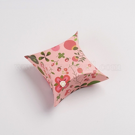 Цветок узор бумажная подушка коробки конфет CON-G008-C03-1