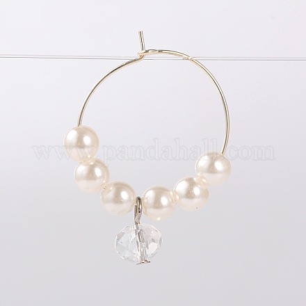 Imitazione acrilico charms in vetro perla perline vino AJEW-JO00024-01-1