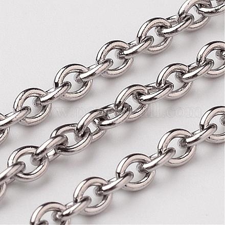 304 Stainless Steel Cable Chains CHS-K002-03-3mm-1