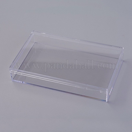 ポリスチレン（ps）プラスチックビーズコンテナ  長方形  透明  14.4x9x2.5センチメートル 内径：14x8.5センチメートル CON-L013-01B-1