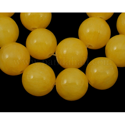 Natural Yellow Jade Beads Strands X-JBR10mm-7-1