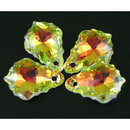 Cuentas de cristal austriaco colgante 6090_11x16mm001AB-1