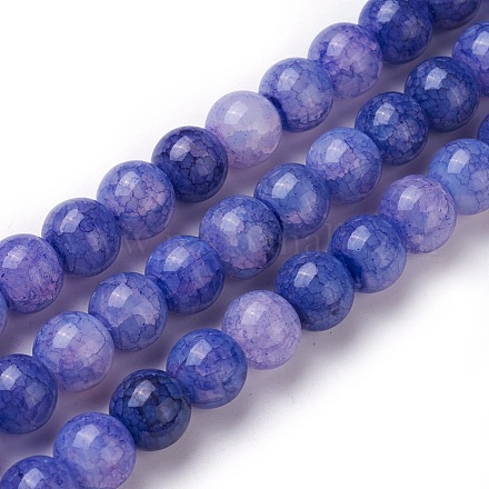 Crackle Glass Beads Strands GLAA-F098-05D-17-1