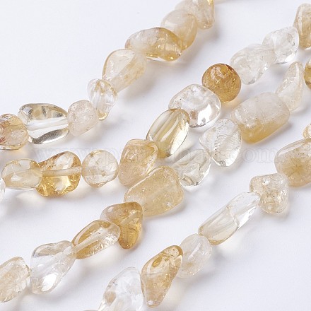 Chapelets de perles de citrine naturelle G-I198G-B-13-1
