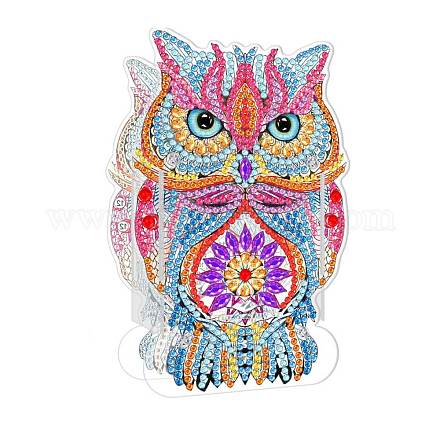5d diy chouette motif animal diamant peinture étui à crayons kits d'ornements DIY-C020-01-1