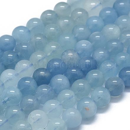 Chapelets de perles en aigue-marine naturelle G-D0013-75C-1