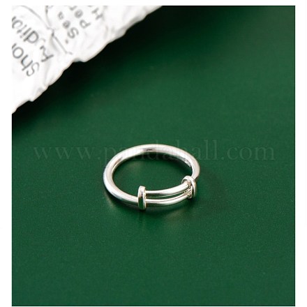 Regolabili 925 anelli di barretta d'argento sterlina RJEW-BB48484-C-1