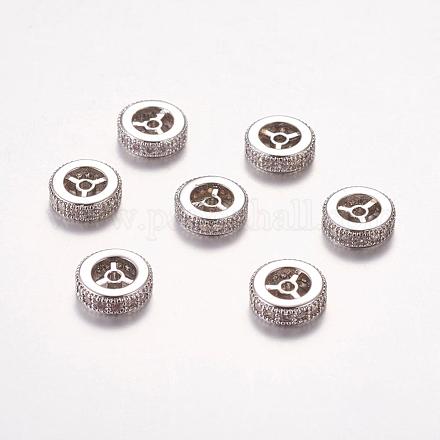 Perles de cubes zircone en laiton  ZIRC-F001-116P-1