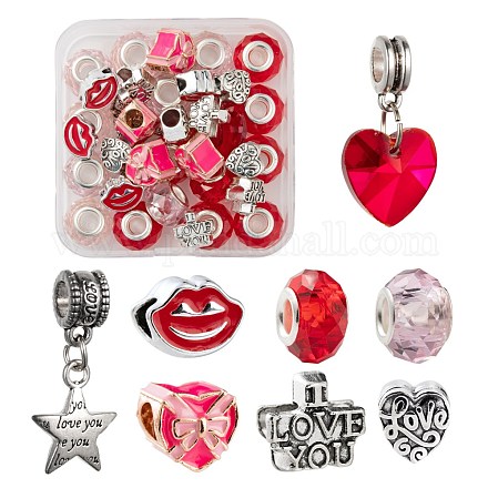 Kit fai da te per la creazione di gioielli a tema san valentino DIY-LS0001-86-1