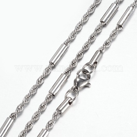 Colliers avec chaîne de corde en 304 acier inoxydable STAS-G083-12P-1