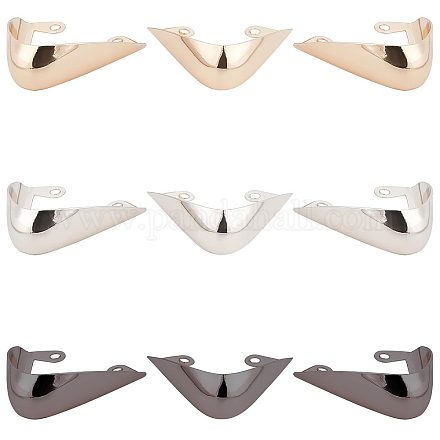 GORGECRAFT 6PCS 3 Colors Metal Shoes Pointed Protector Hollow High Heels Toe Cap Elegant High Heels Tip Cover Durable Shoes Tips Cap for Shoes Protection Repair Decoration FIND-GF0003-88-1