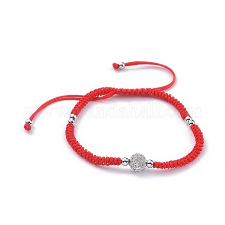 Bracelets de perles de nylon tressés réglables BJEW-JB04665-03-1