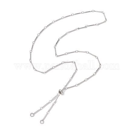 Realizzazione di collane con catena a maglie con barra di ottone AJEW-JB01188-02-1