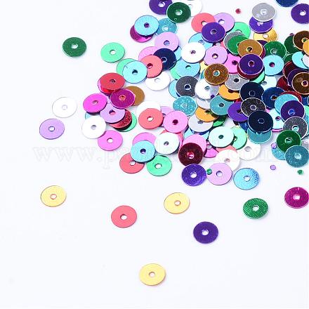 Accessoires ornement de perles de paillette en plastique PVC-R014-6mm-M-1