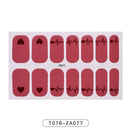 Наклейки с лаком для ногтей с цветочным принтом и леопардовым принтом MRMJ-T078-ZA077-1
