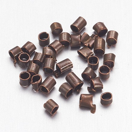 1700pcs 1.5mm Brass Tube Crimp End Beads X-E001-NFR-1