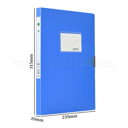 PVCA4ストレージアーカイブケース  プラスチック製のファイルボックス  長方形  ブルー  315x235x20mm OFST-PW0001-136A-04-1