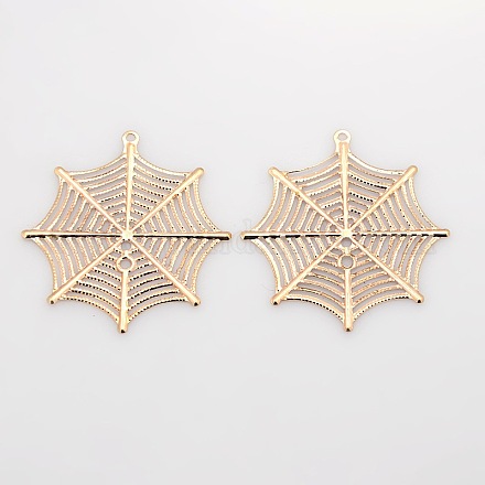 Araignée pendentifs en filigrane web plaquage de fer IFIN-N3283-02RG-1