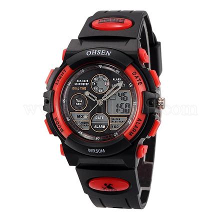 Модные пластиковые мужские электронные наручные часы WACH-I005-06A-1