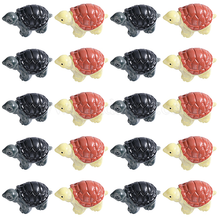 Sunnyclue 20 Stück 2 Farben Schildkrötenharz-Wohndekorationen DJEW-SC0001-07-1