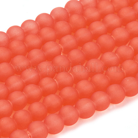 Chapelets de perles en verre transparent GLAA-S031-6mm-27-1