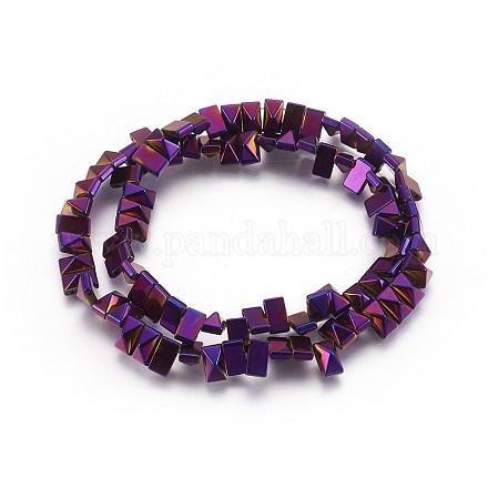 Electroplated Non-magnetic Synthetic Hematite Beads Strands G-P401-03B-1
