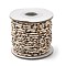 Leopard Printed Round Imitation Leather Cords, for Clothes, Shoes Making, Beige, 3mm, about 10.94 Yards(10m)/Roll