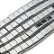 Electroplated Non-magnetic Synthetic Hematite Beads Strands, Rectangle, 2-Hole, Silver, 6x4x3mm, Hole: 1.2mm, about 95pcs/strand, 15.35 inch(39cm)