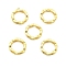 Brass Micro Pave Clear Cubic Zirconia Bead Frame, Lead Free & Cadmium Free, Long-Lasting Plated, Ring, Golden, 11.5x2.5mm, Hole: 1mm
