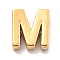 Ion Plating(IP) 304 Stainless Steel Charms, Letter Charm, Real 18K Gold Plated, Letter M, 9.5x9x3mm, Hole: 1.6mm