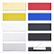 18Pcs 9 Colors ABS Plastic Brooch, Blank Name Plate, Mixed Color, 24.5x74.5x1.2mm, 2pcs/color