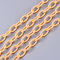 Opaque Acrylic Cable Chains, Horse Eye, Light Khaki, 13x8x2mm, 18.5 inch~19.29 inch(47~49cm)/strand