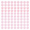 Pandahall 100Pcs 5 Styles Transparent Acrylic Beads, Flat Round with Letter, Pink, 7x4mm, Hole: 1.4mm, 20pcs/color