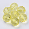 Transparent Acrylic Beads, Faceted, Round, Yellow, 21.5x21mm, Hole: 3.5mm, about 80pcs/500g