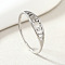 Fashionable 304 Stainless Steel Finger Rings, Simple Style, Hexagram, Stainless Steel Color, US Size 8(18.1mm)