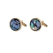 Abalone Cufflinks , Shell Cufflinks for Men, Flat Round, 18mm
