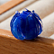 Handmade Lampwork Beads, Flower Shape, Dark Blue, 12x10mm, Hole: 2mm