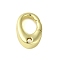 Brass Spring Gate Rings, Oval, Golden, 13x9x4mm, Hole: 1.6mm