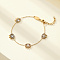 Stainless Steel Eye Micro Pave Zircon Bracelet