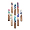 Resin and Walnut Pendants, Rectangle, Mixed Color, 51.5x7.5x2.5mm, Hole: 1.8mm