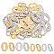 48 Pcs Hammered Oval Connector Rings, 2 Styles 201 Stainless Steel Hollow Ring Links 2 Colors Frames Connectors Ring Jewelry Links for Earrings Bracelet Necklace Jewelry Making