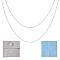 Pandahall 1M S925 Sterling Silver Figaro Chains, Unwelded, with 1Pc Polishing Cloth and Velvet Jewelry Bags, Silver, 3.5x1.5x0.4mm